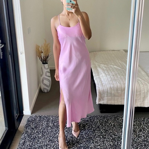 Zara blush satin slip dress - Picture 7 of 16